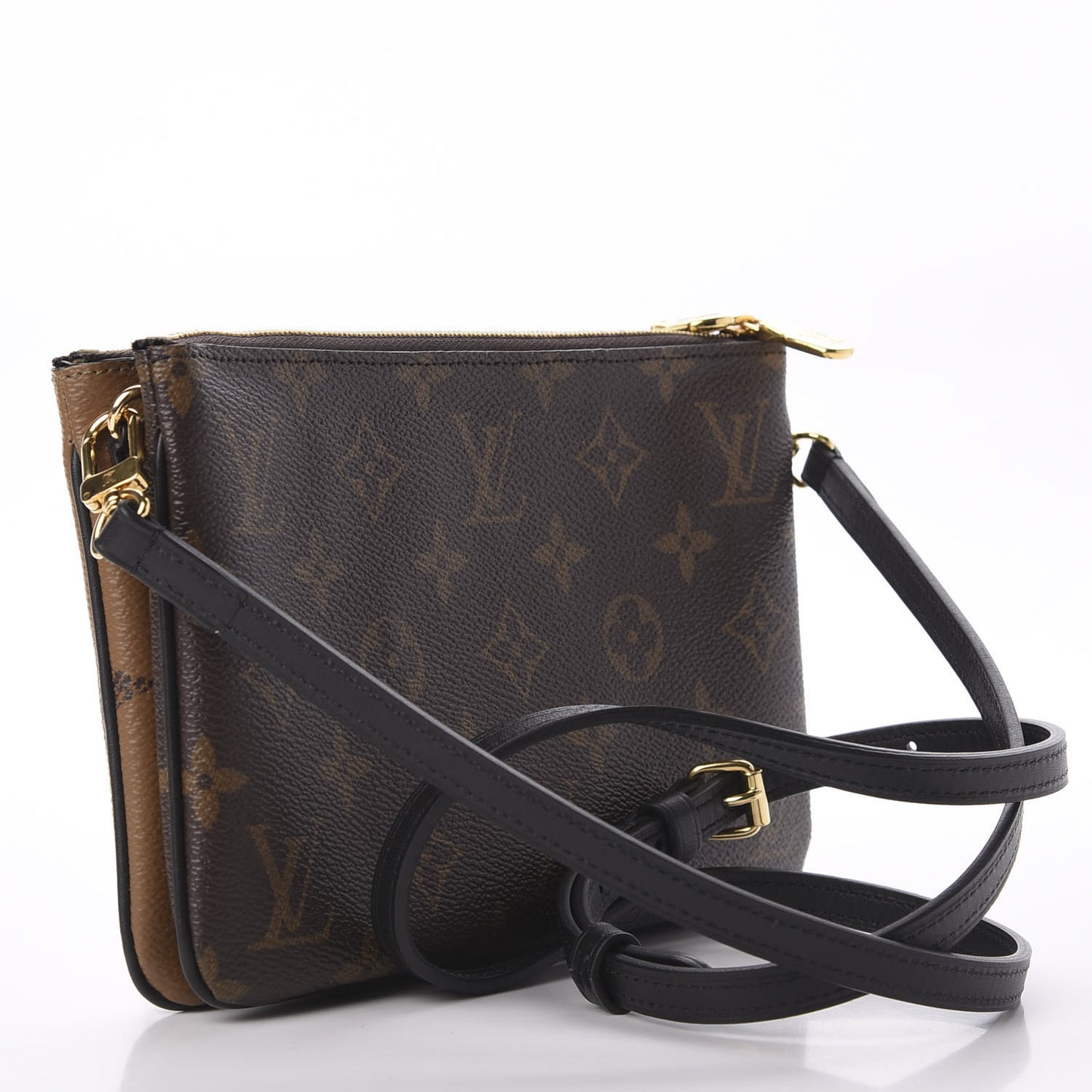 Reverse Monogram Giant Double Zip Pochette