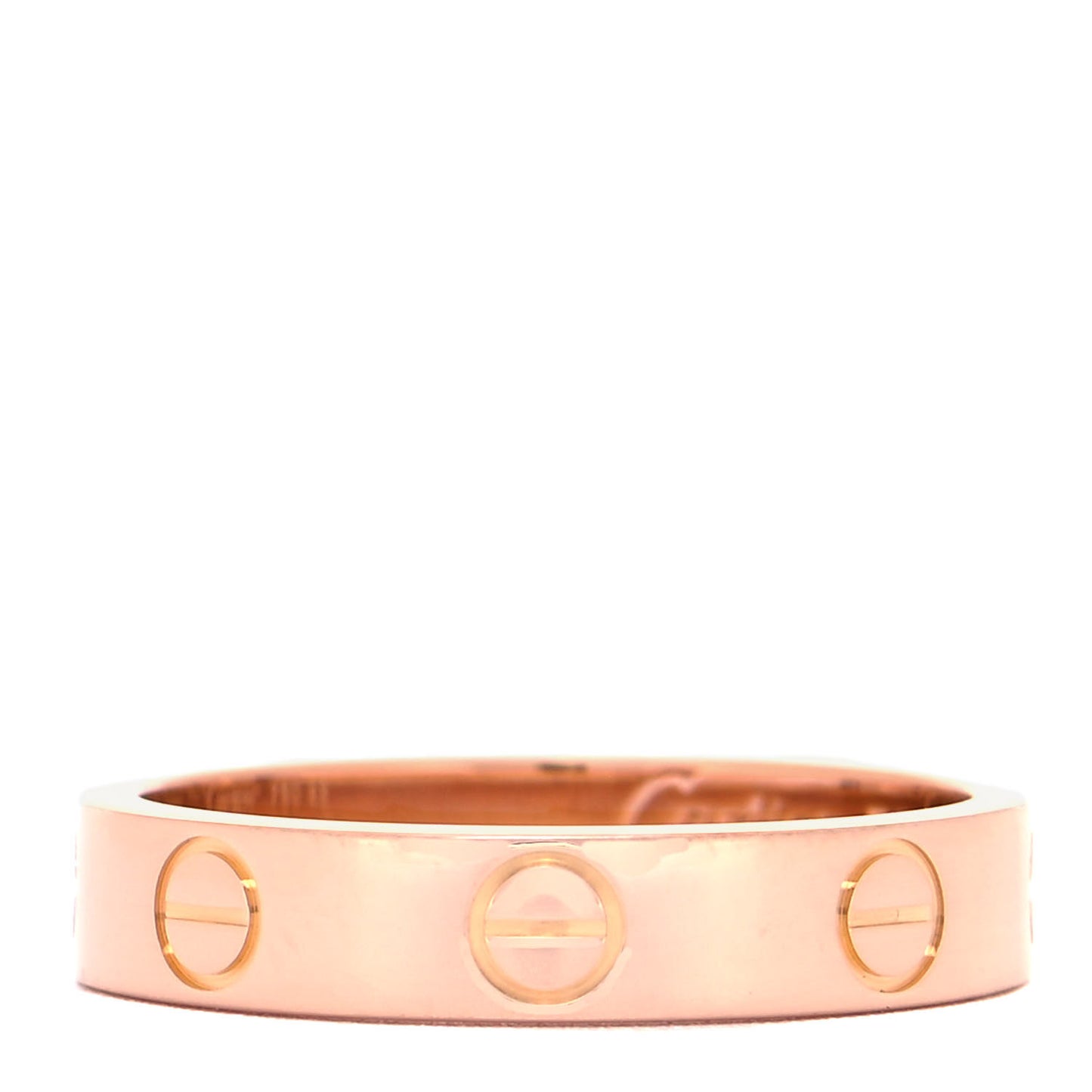 18K Pink Gold 3.5mm LOVE Wedding Band Ring 49 4.75