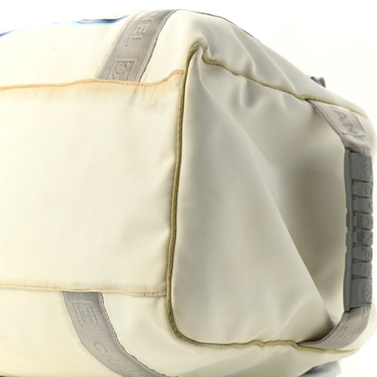 Chanel Nylon Mesh Camellia Duffle White Multicolor 9 of 12