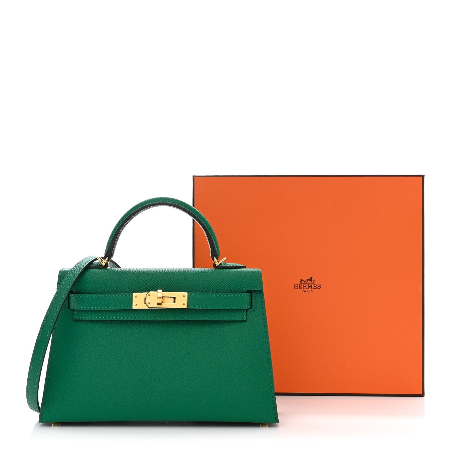 Hermes Epsom Mini Kelly Sellier 20 Vert Vertigo 11 of 11