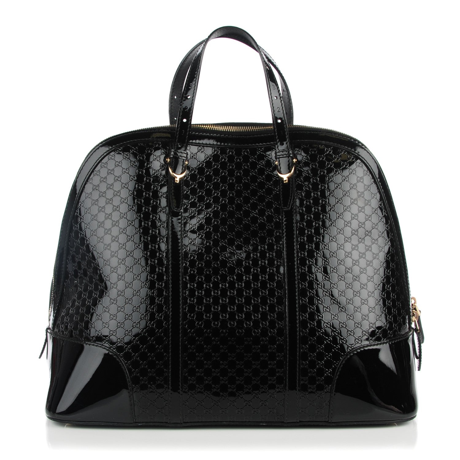 Gucci Patent Microguccissima Large Nice Top Handle Dome Bag Black 1 of 8