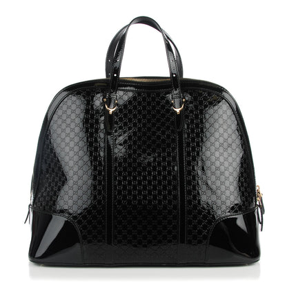 Gucci Patent Microguccissima Large Nice Top Handle Dome Bag Black 1 of 8