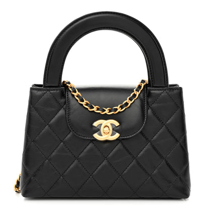Chanel Shiny Aged Calfskin Quilted Nano Kelly Shopper Black 1 of 11