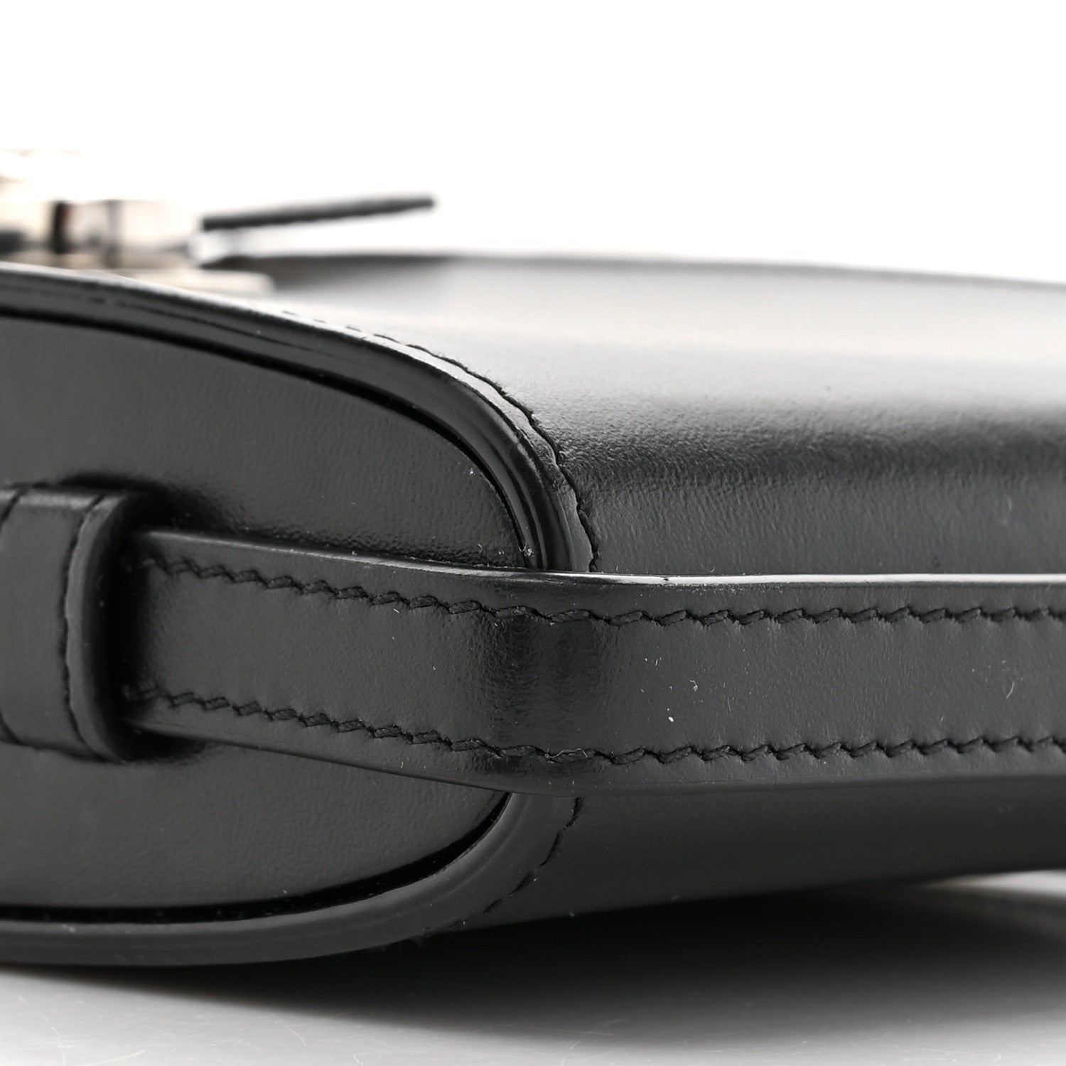 Saint Laurent Calfskin Phone Holder Crossbody Black 9 of 10