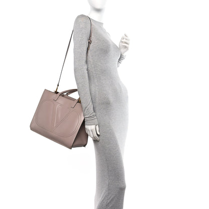 Valentino Garavani Calfskin VLogo Medium Walk Tote Poudre 2 of 11
