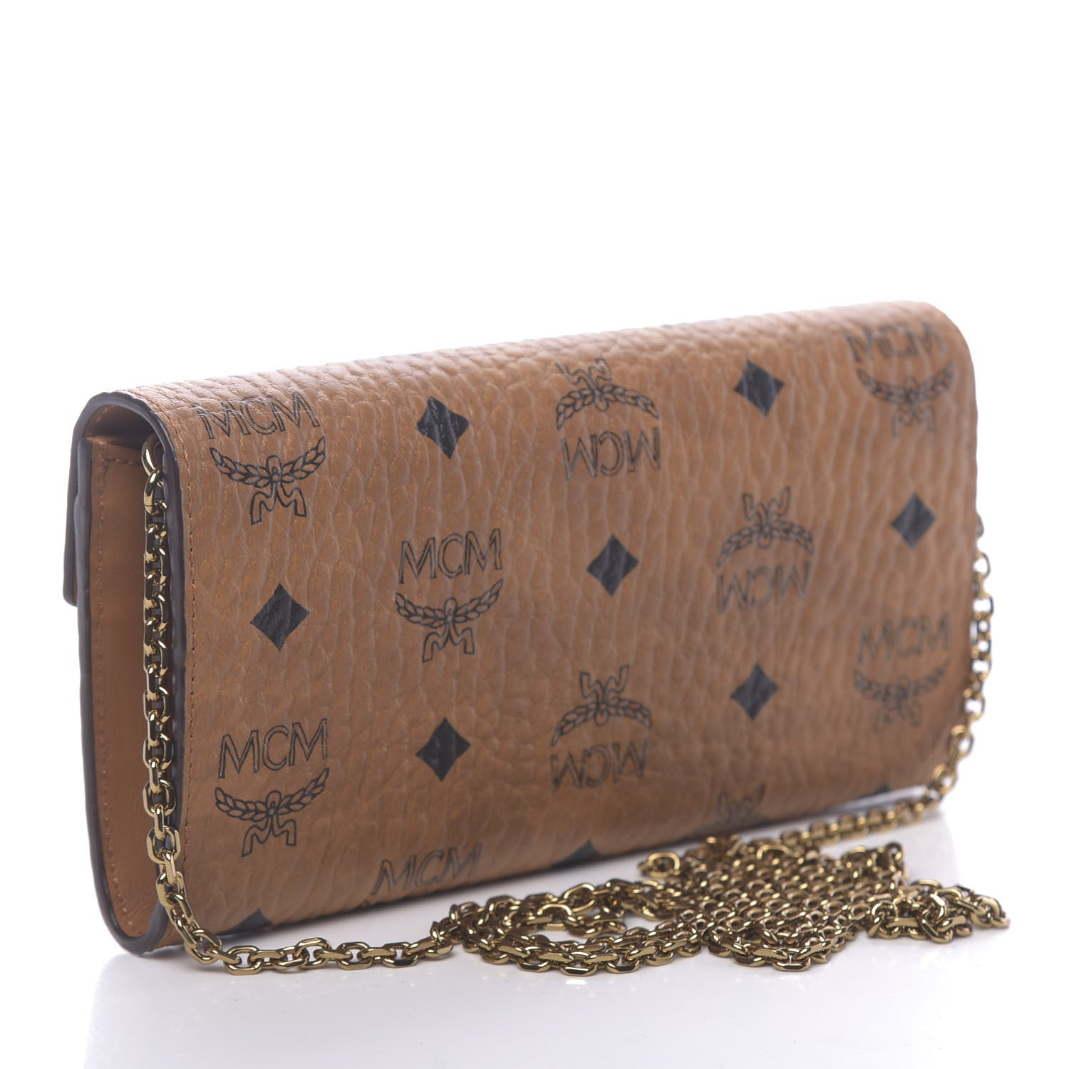 MCM Visetos Large Patricia Wallet On Chain Cognac 3 of 10