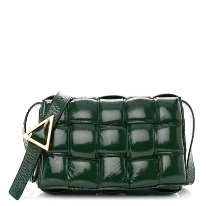 Bottega Veneta Textured Deerskin Maxi Intrecciato Padded Cassette Crossbody Bag Raintree 1 of 16