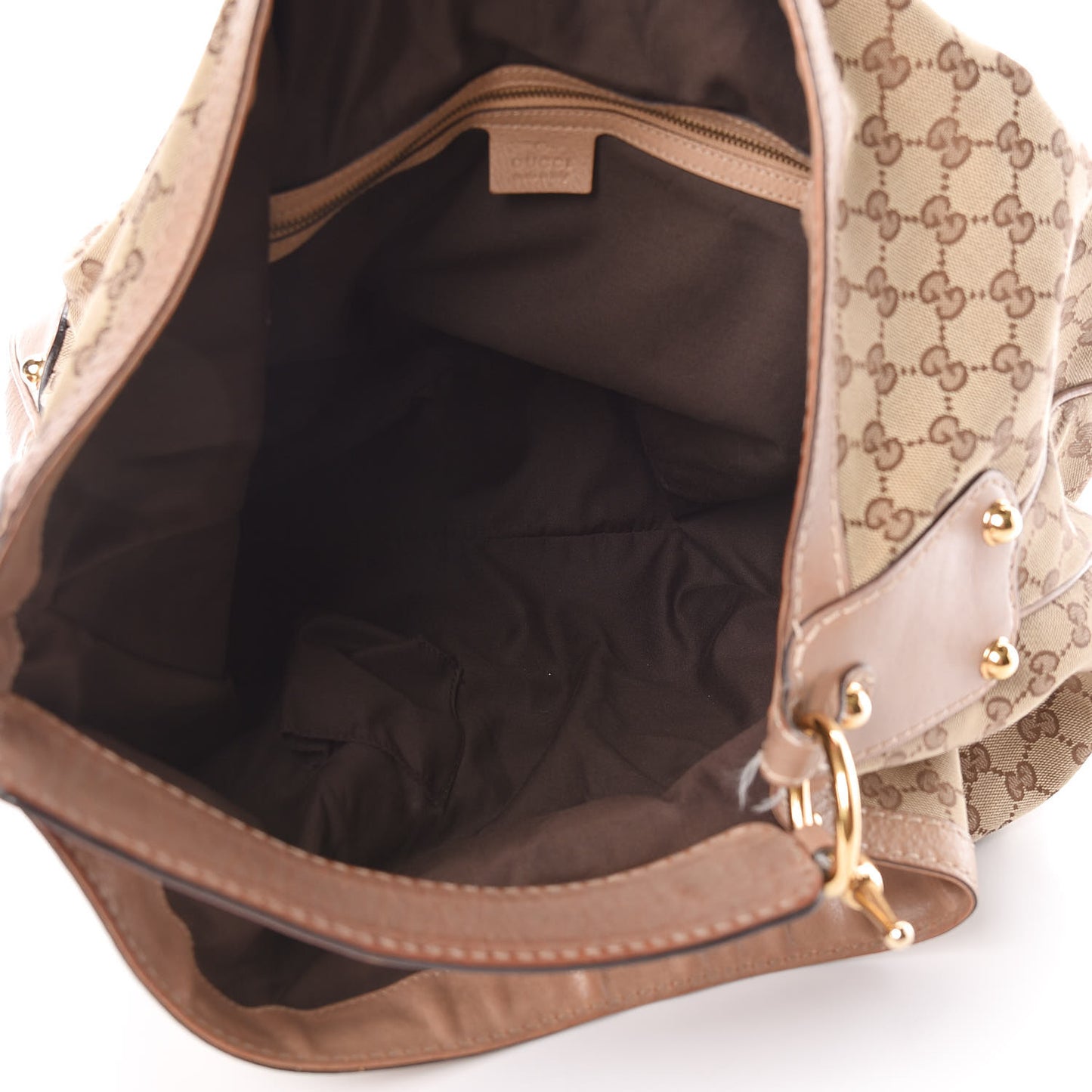 Monogram Large Jockey Hobo Beige