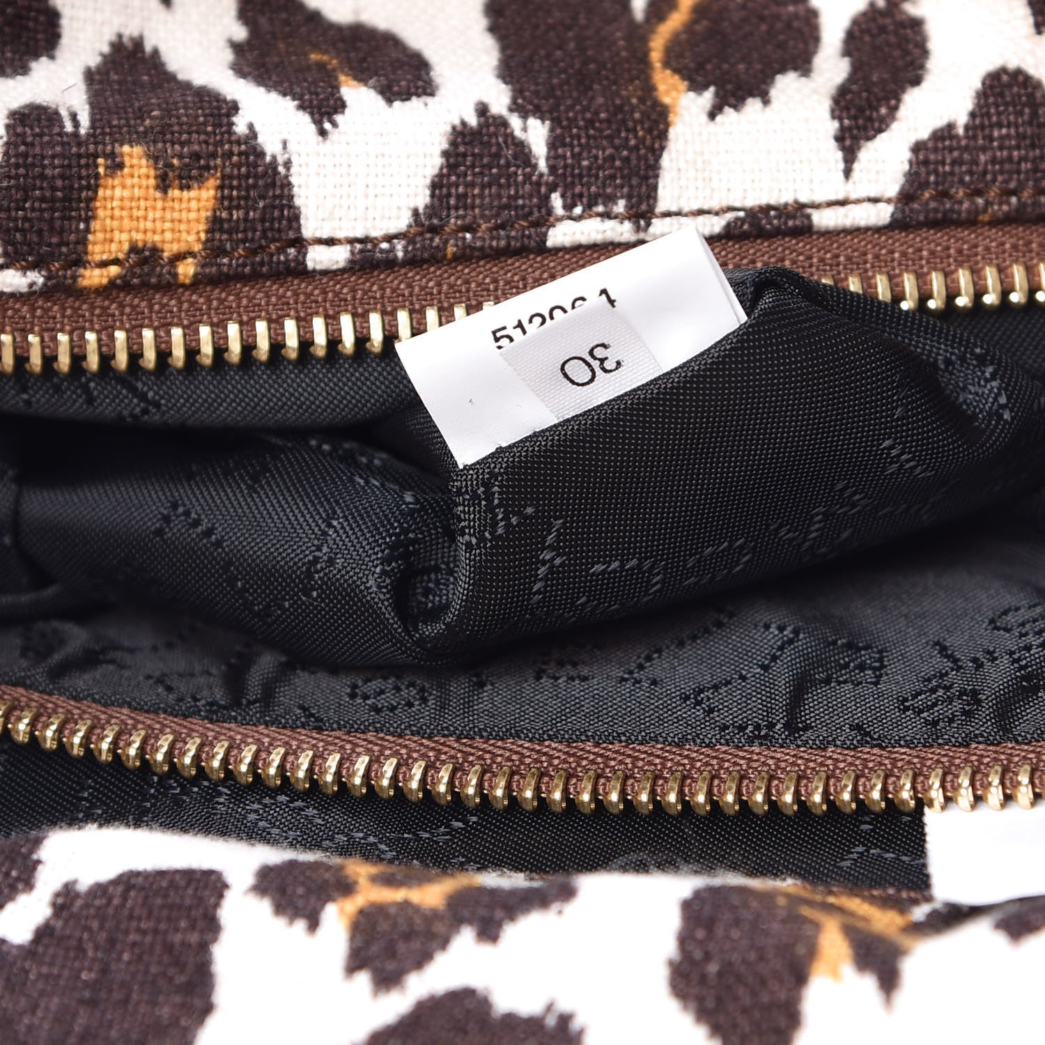 Stella McCartney Linen Leopard Falabella Fold Over Tote Fawn 7 of 9