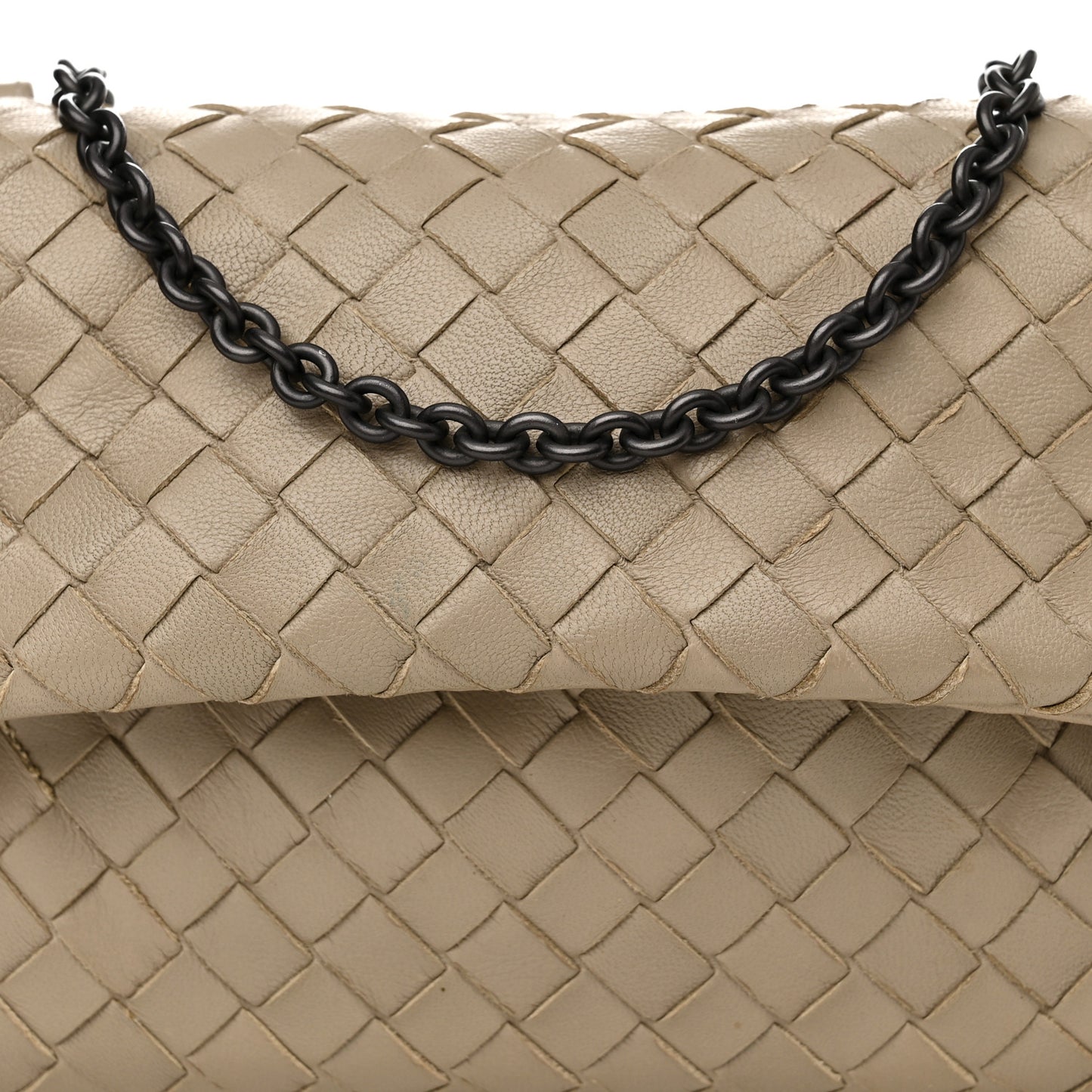 Nappa Intrecciato Mini Chain Messenger Fume
