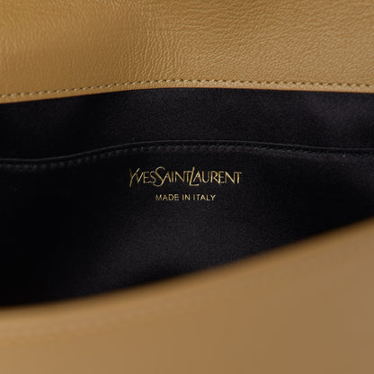 Saint Laurent Calfskin Monogram Large Belle De Jour Clutch Beige 5 of 6