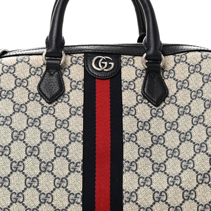 Gucci GG Supreme Monogram Web Medium Ophidia Top Handle Bag Beige Blue 8 of 11