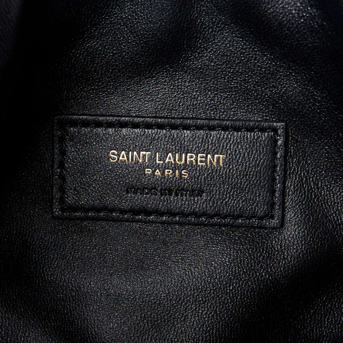 Lambskin Quilted Gaby Zipped Pouch Black