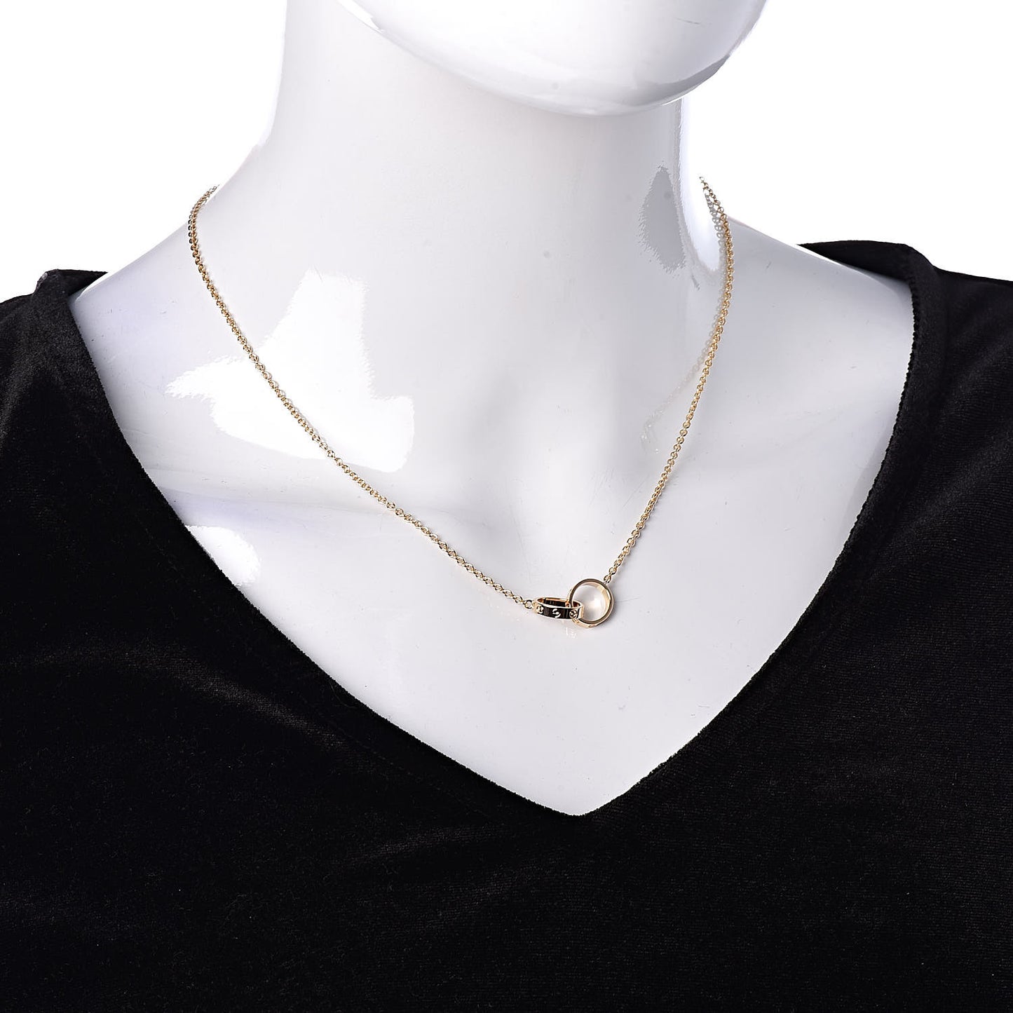 18K Yellow Gold Interlocking LOVE Necklace
