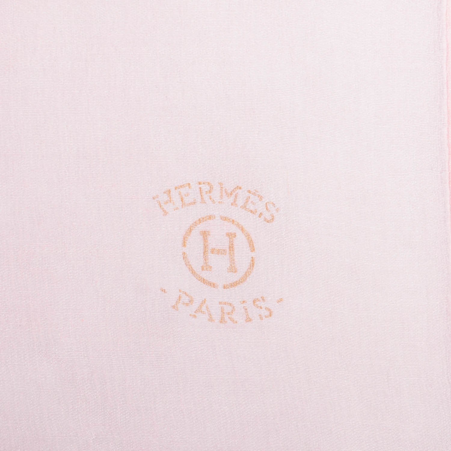 Hermes Cashmere Silk Plume Shawl 90 3 of 4