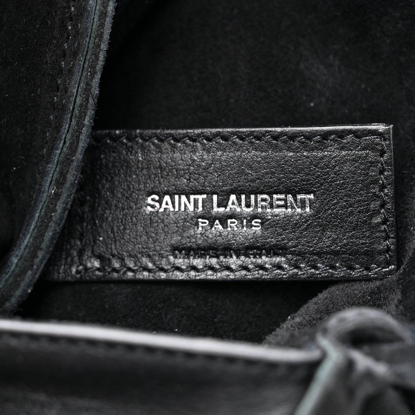 Calfskin Fringe Small Studded Anita Crossbody Bag Black