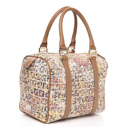 Fendi Zucchino Vitello Floral Forever Boston Pesca Giallo Saddler 3 of 10