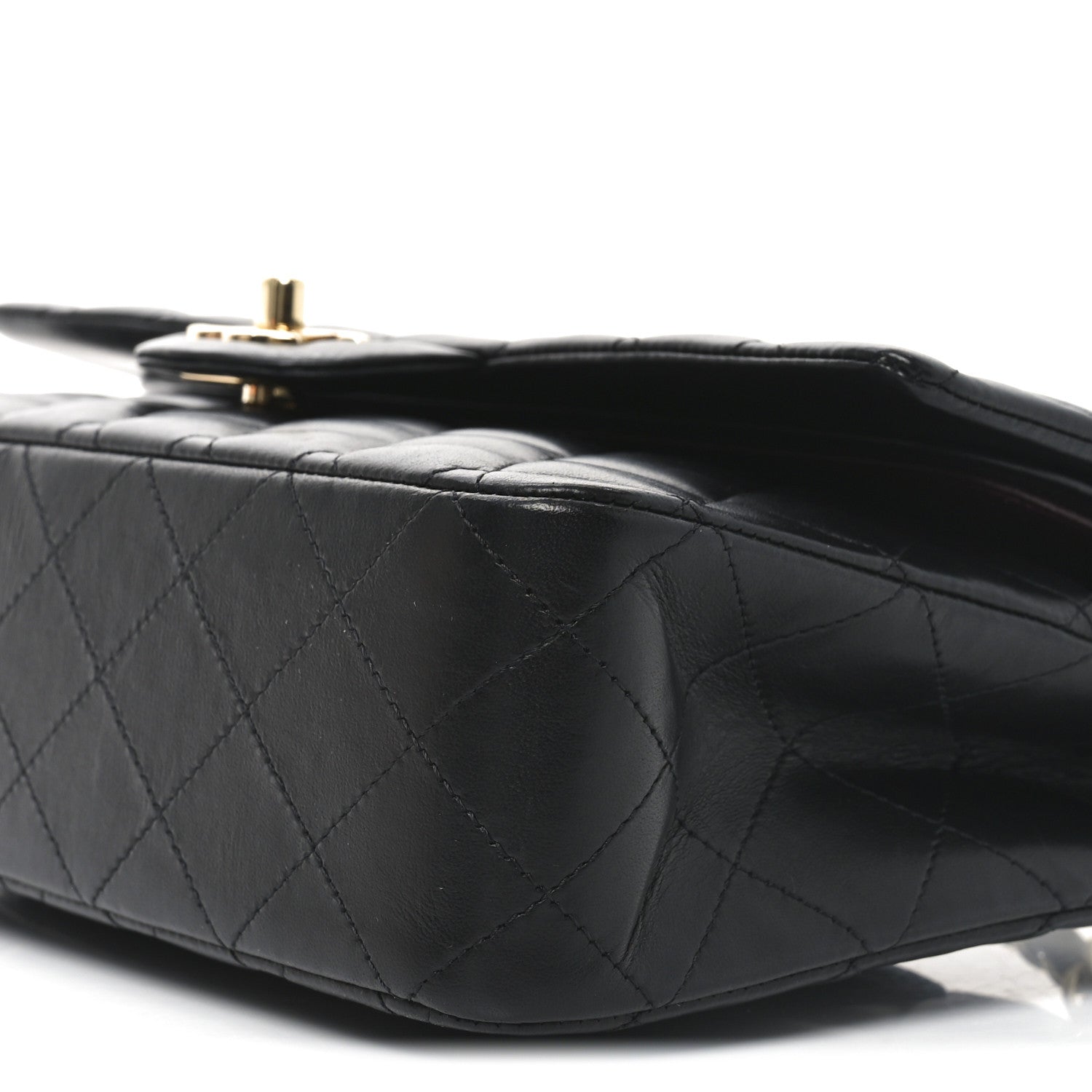 Chanel Lambskin Quilted Medium Double Flap Black 10 of 11