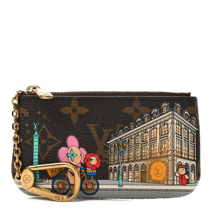 Louis Vuitton Monogram 2022 Christmas Animation Paris Key Pouch Pink 1 of 7