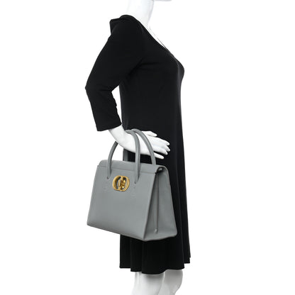 Christian Dior Grained Calfskin Large St. Honore Tote Grey 2 of 11