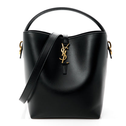 Saint Laurent Shiny Calfskin Le 37 Bucket Bag Black 1 of 12