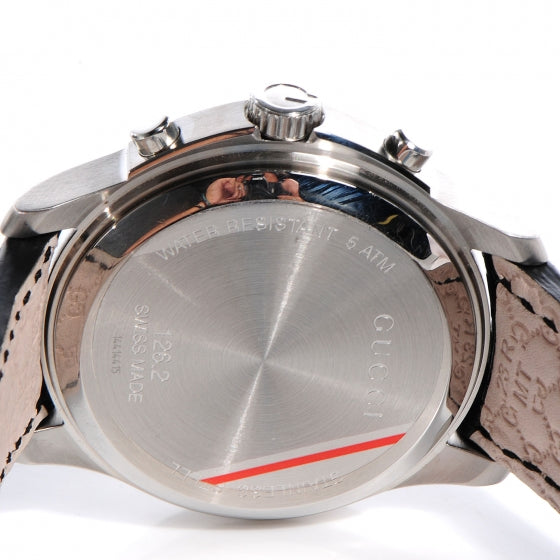 Stainless Steel Calfskin 44mm G-Timeless Chronograph Automatic Watch Black
