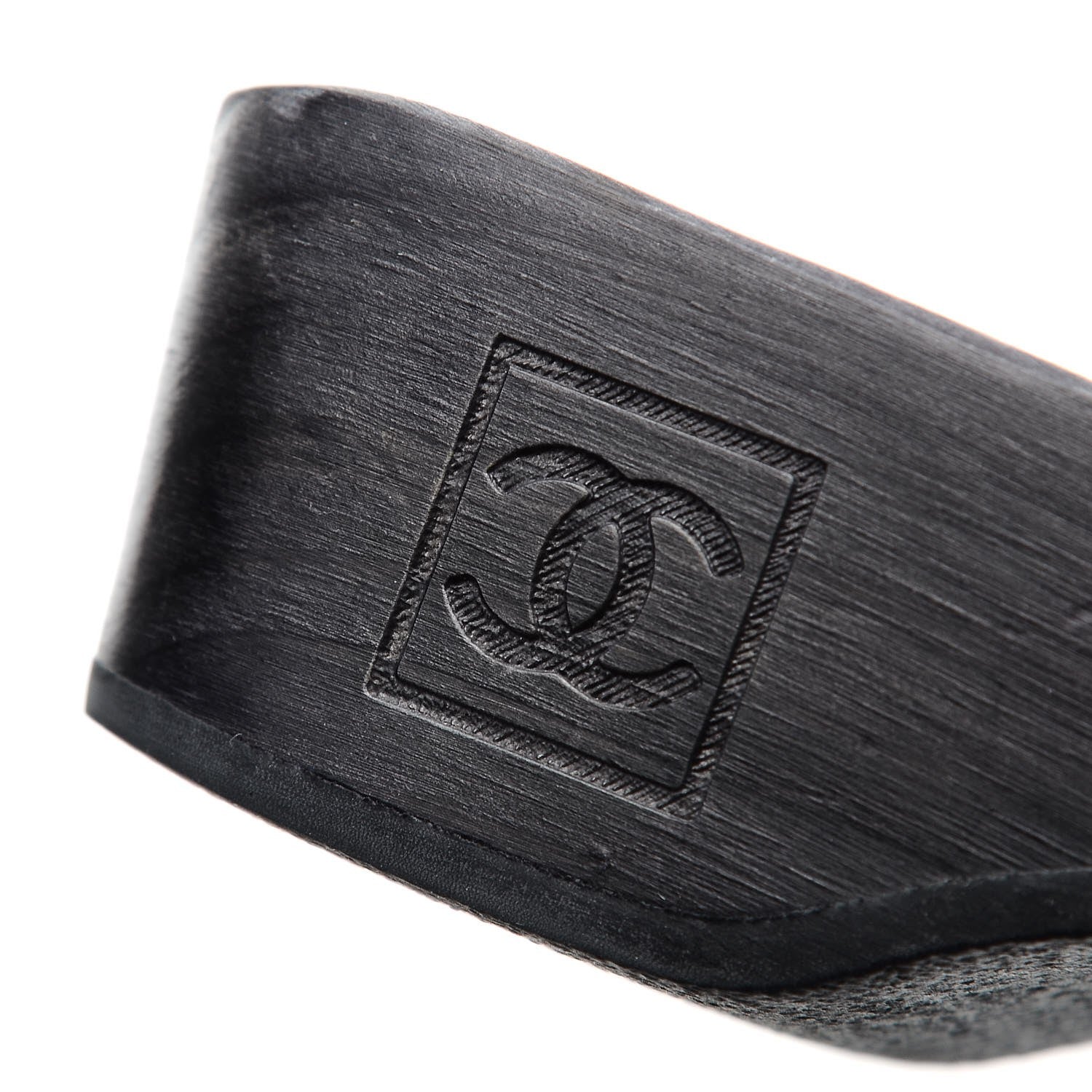 Chanel Suede CC Buckle Clogs 36 Black 9 of 13