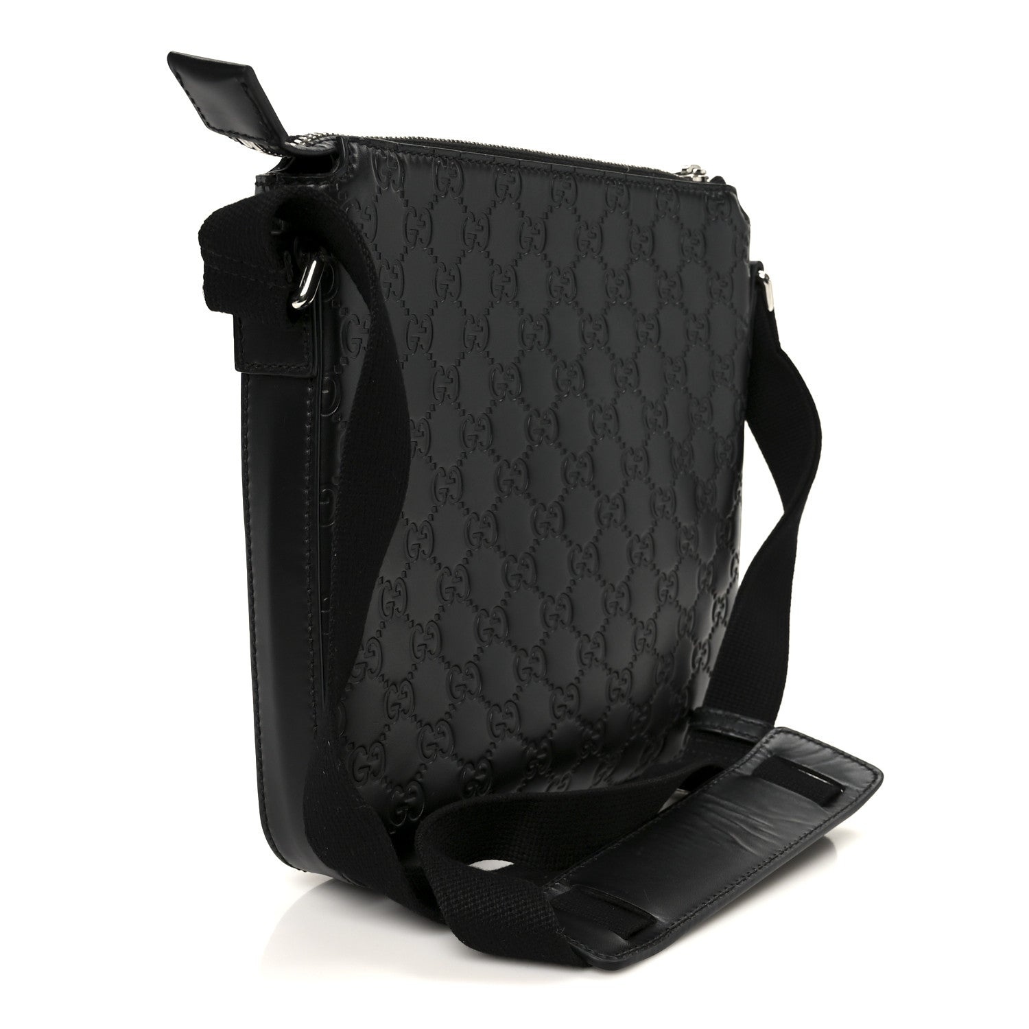 Gucci Guccissima Signature Small Messenger Bag Black 1819626