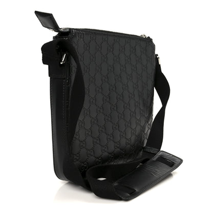 Gucci Guccissima Signature Small Messenger Bag Black 3 of 11