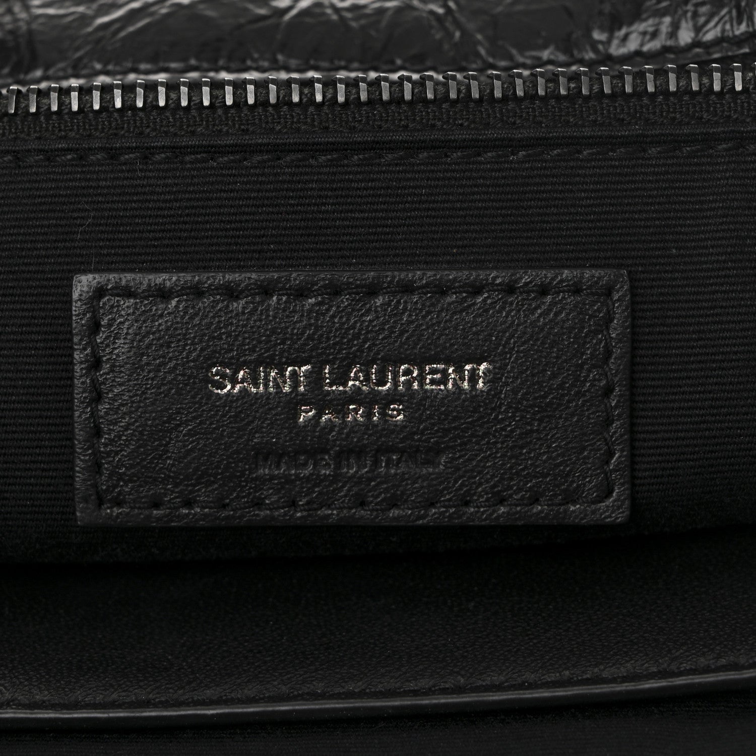 Saint Laurent Crinkled Calfskin Matelasse Monogram Medium Niki Chain Satchel Black 11 of 19