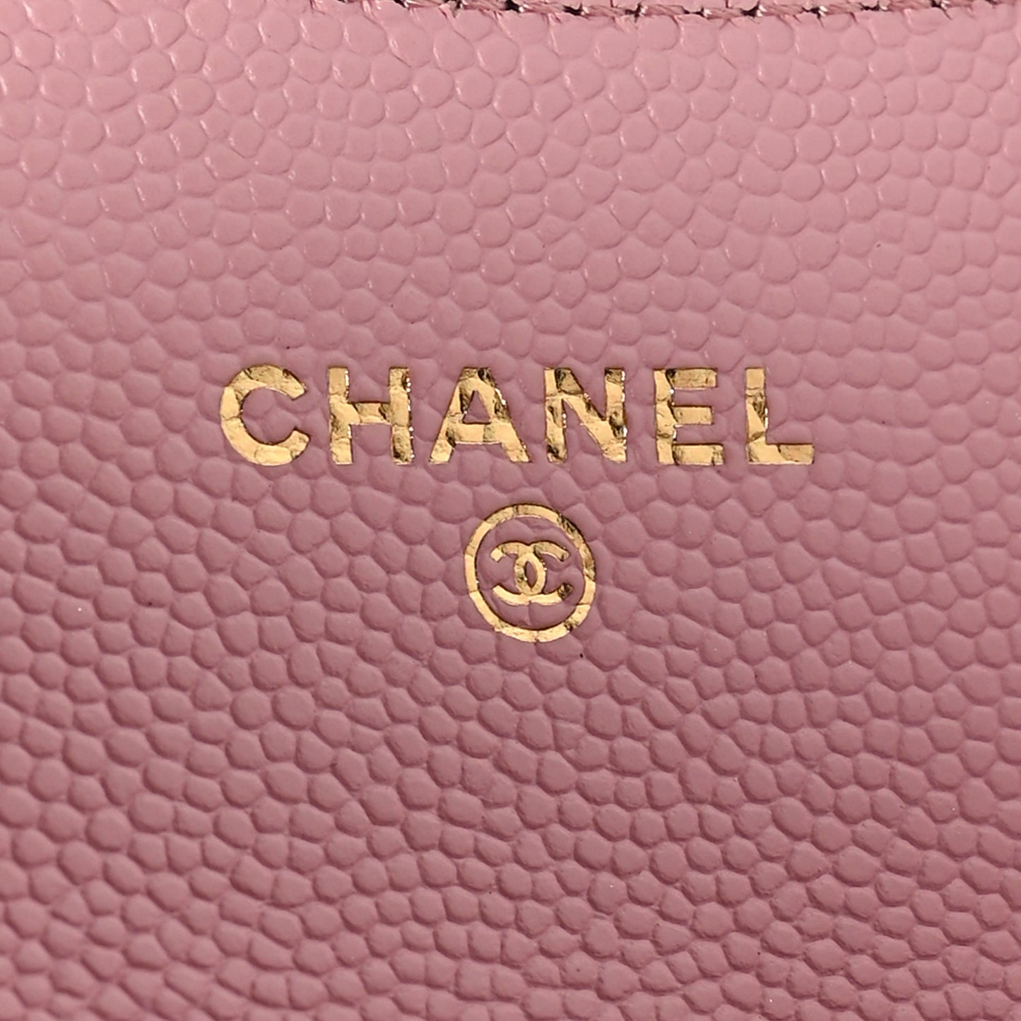 Caviar Quilted Flap Card Holder Wallet Light Pink