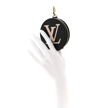 Louis Vuitton Empreinte Monogram Giant Round Coin Purse Black Beige 2 of 6