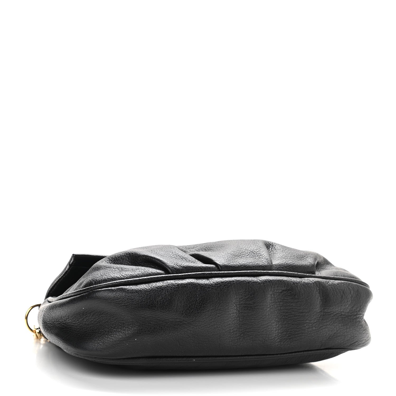 Fendi Vitello Flamingo Fendista Pouchette Crossbody Black 4 of 12