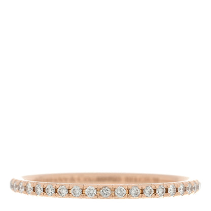 Tiffany 18K Rose Gold Diamond Metro Band Ring 50 5.5 1 of 4
