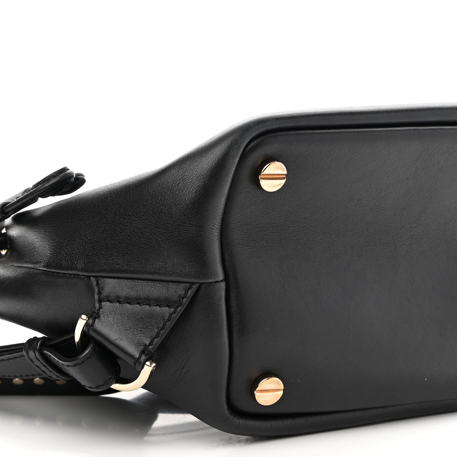 Valentino Garavani Vitello Rockstud Demilune Backpack Black 7 of 9