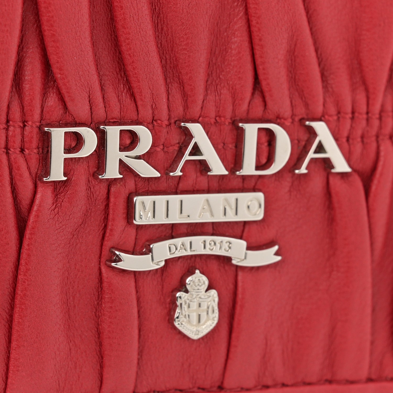Prada Nappa Gaufre Wallet On Chain Fuoco 6 of 11
