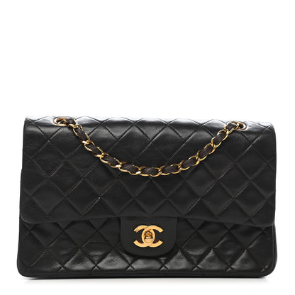 Chanel Lambskin Quilted Medium Double Flap Black 1 of 9