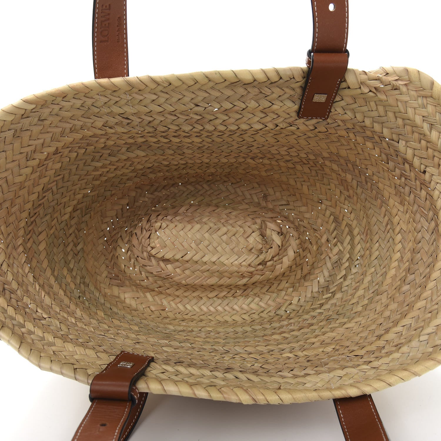 Loewe Raffia Basket Tote Bag Natural Tan 5 of 10