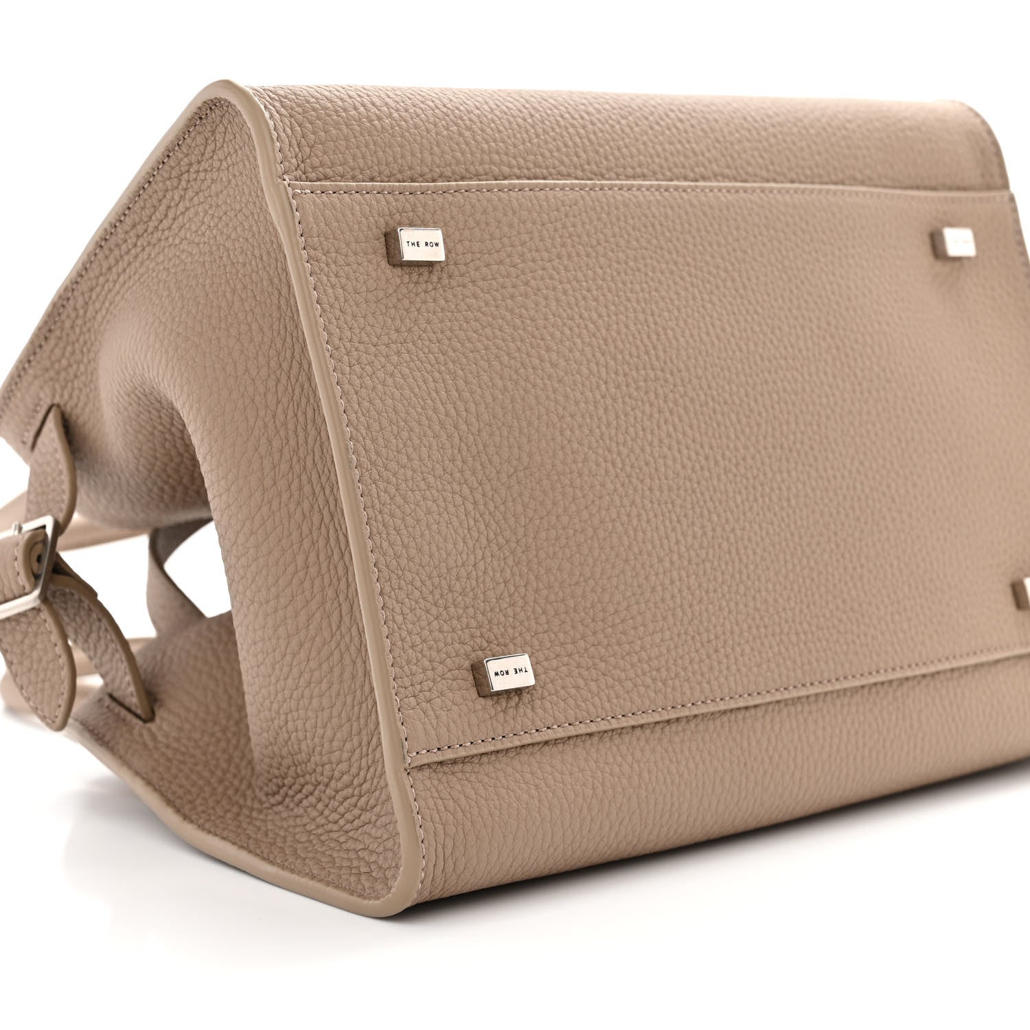 The Row Grained Calfskin Soft Margaux 10 Bag Silk 8 of 9