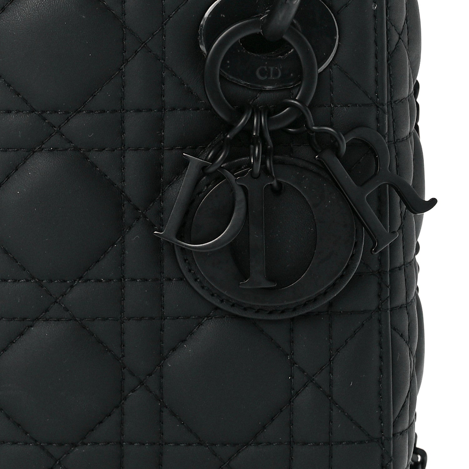 Christian Dior Ultra Matte Calfskin Cannage Mini Lady Dior Black 8 of 11
