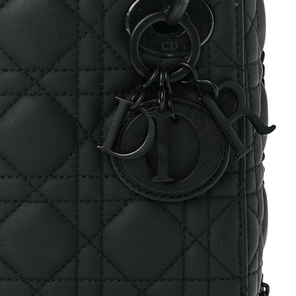 Christian Dior Ultra Matte Calfskin Cannage Mini Lady Dior Black 8 of 11