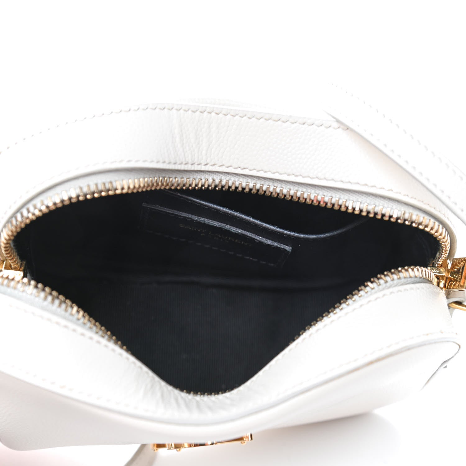 Saint Laurent Grain De Poudre Small Classic Monogram Camera Bag White 4 of 4