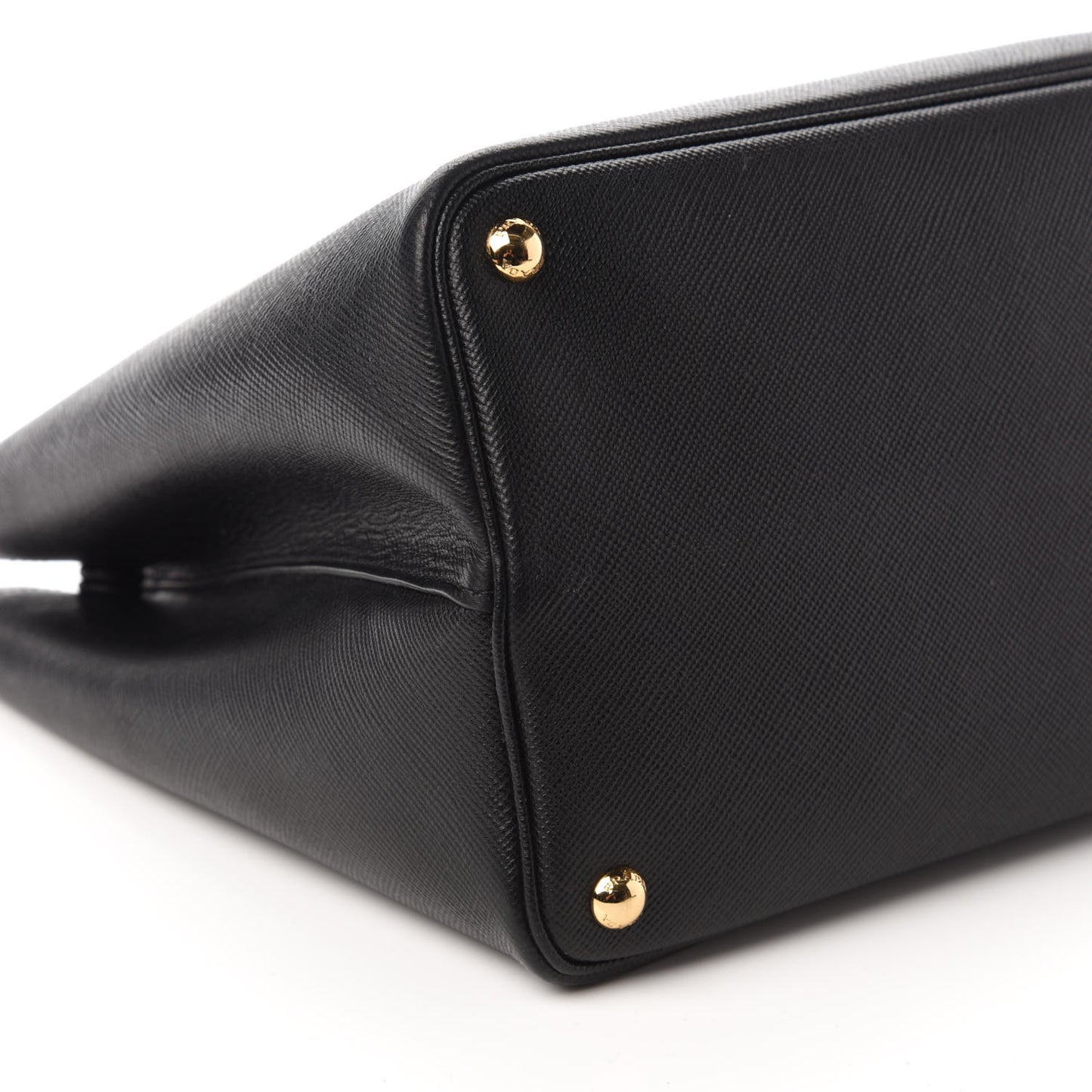 Saffiano Cuir Large Double Bag Black Fuoco