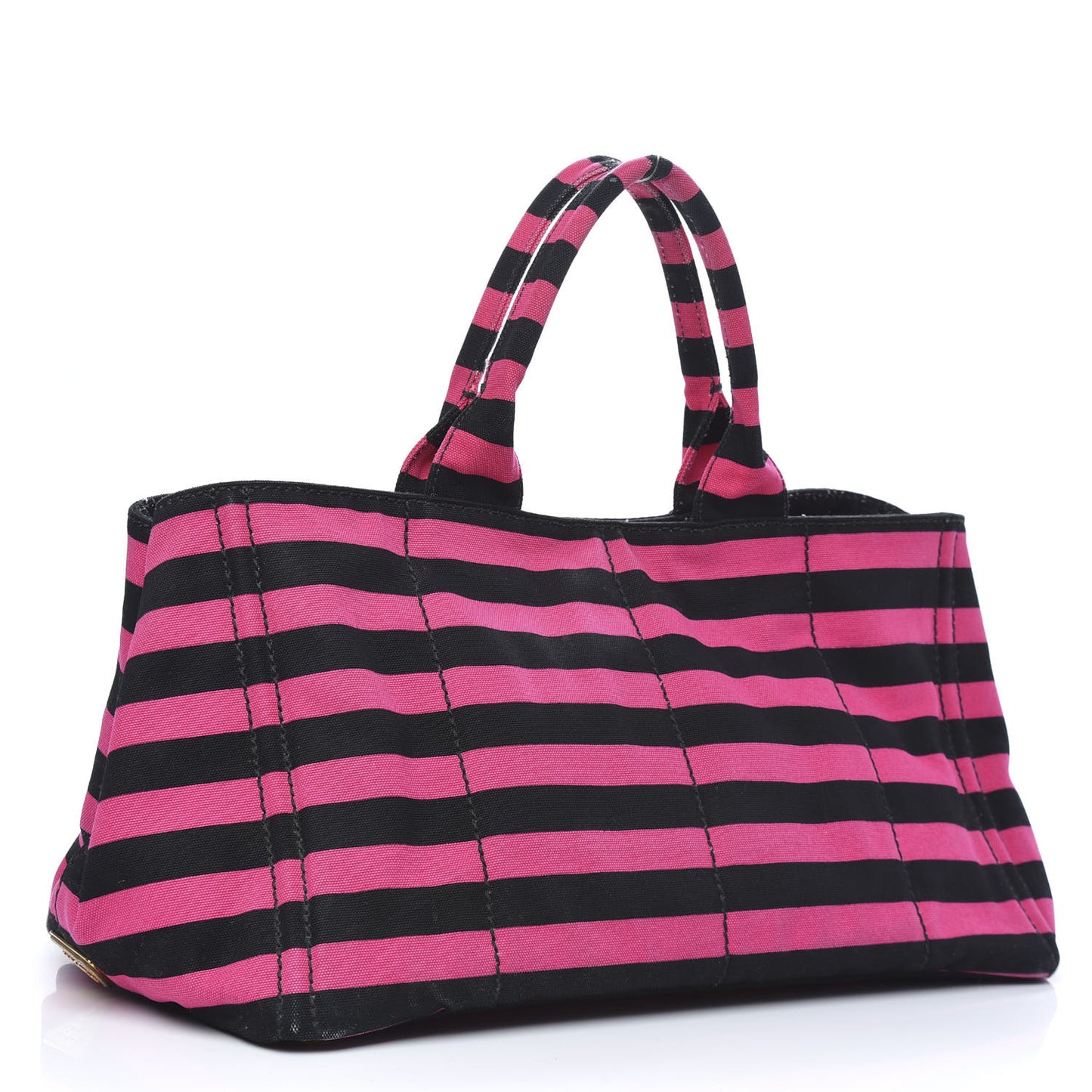 Canapa Striped Tote Fuxia