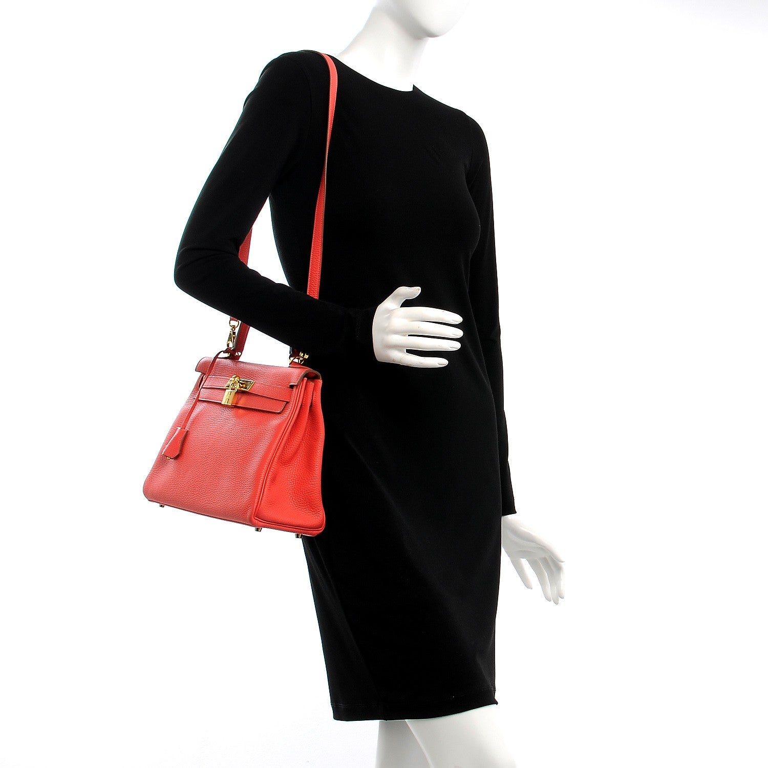 Hermes Taurillon Clemence Kelly Retourne 28 Rose Jaipur 2 of 38