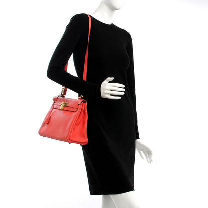 Hermes Taurillon Clemence Kelly Retourne 28 Rose Jaipur 2 of 38