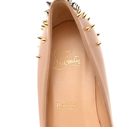 Christian Louboutin CHRISTIAN LOUBOUTIN Nappa Goldoflat Spikes Flats 37 Nude 6 of 8