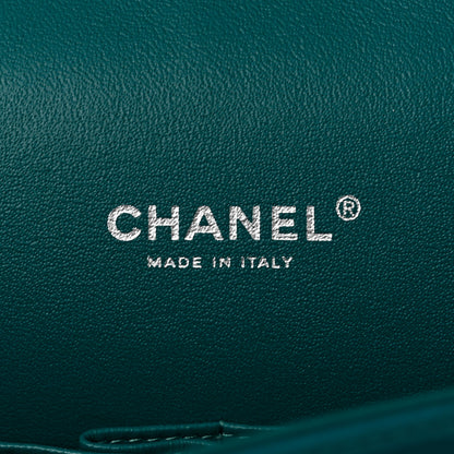 Chanel Lambskin Quilted Maxi Double Flap Turquoise 6 of 10