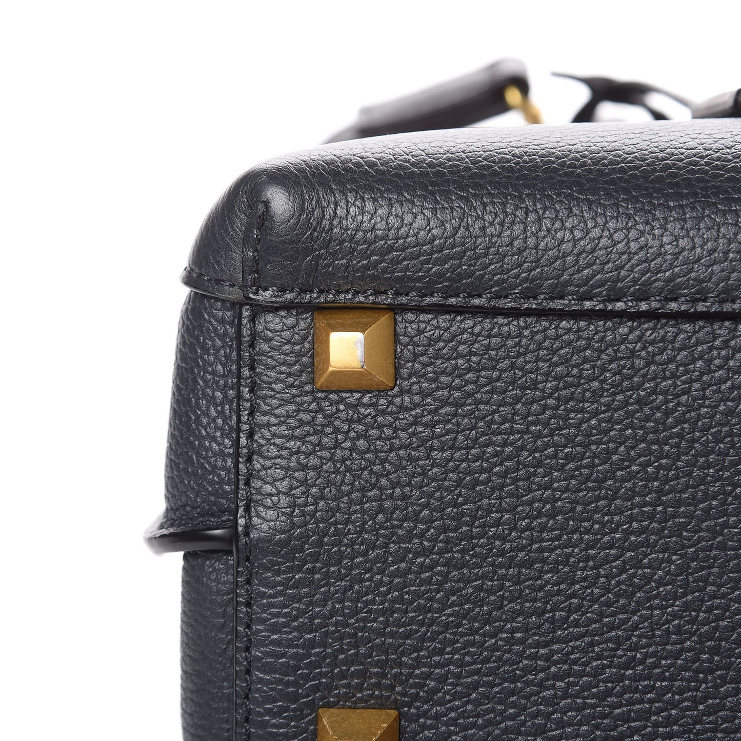 Grained Calfskin Mini Milla Tote Phantom Grey