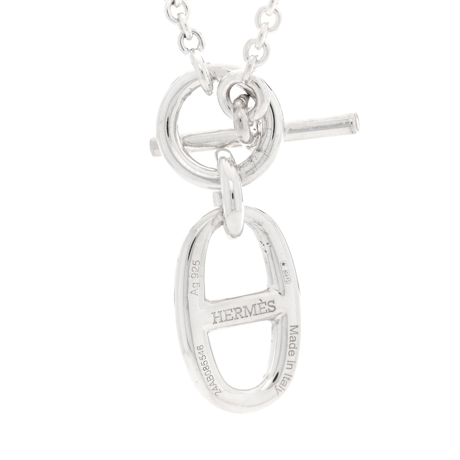 Hermes Sterling Silver Amulette Chaine d'Ancre Necklace 4 of 4
